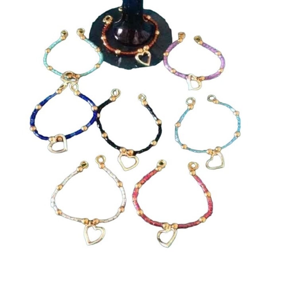 Gold Heart Wine Charms  *Gift Idea*